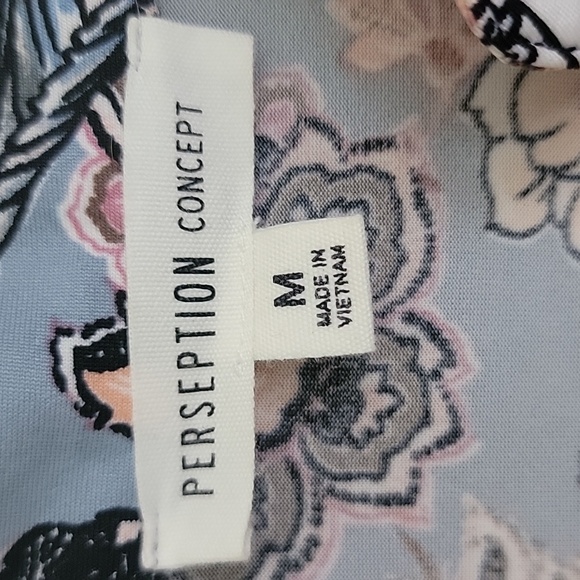 Perception Floral Multicolored Sleeveless Tunic Top M - Picture 4 of 11